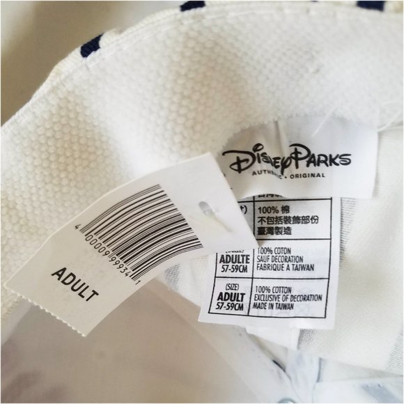 Disney Parks Blue and White Striped Mickey Red Classic Baseball Cap NWT - Picture 7 of 8